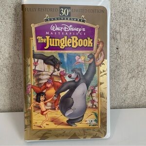 Disney The Jungle Book 30th Anniversary VHS - Gold and Multicolor